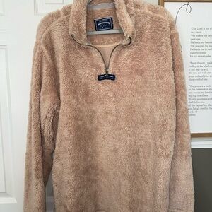 Lauren James Beige Sherpa Zip-Up Jacket